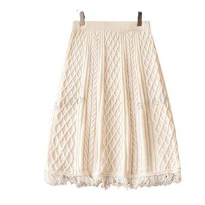 Creme White Knit Skirt Size 3XL Fits 2XL NEW NWOT